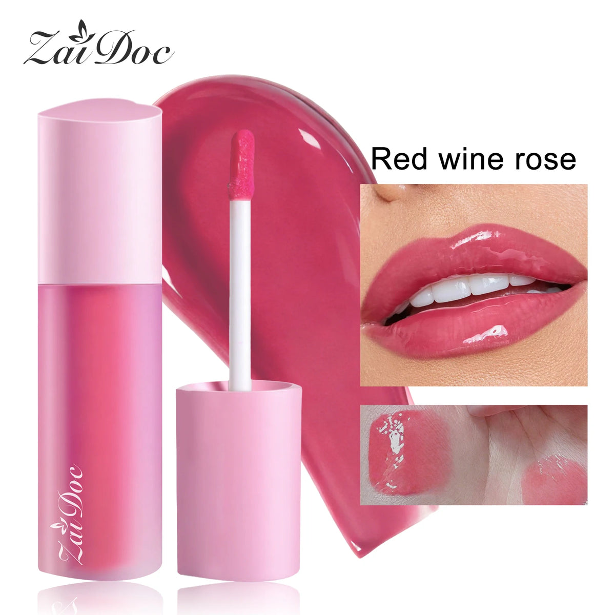 ZaiDoc Heart Lip Gloss Set – 8 Colors, Moisturizing & Shine