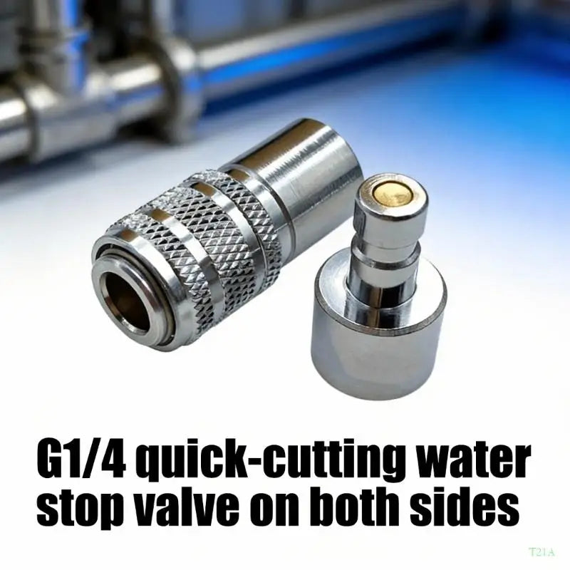 T21A Dual-Direction Water Cooling Quick Disconnect Adapter 2-Pack