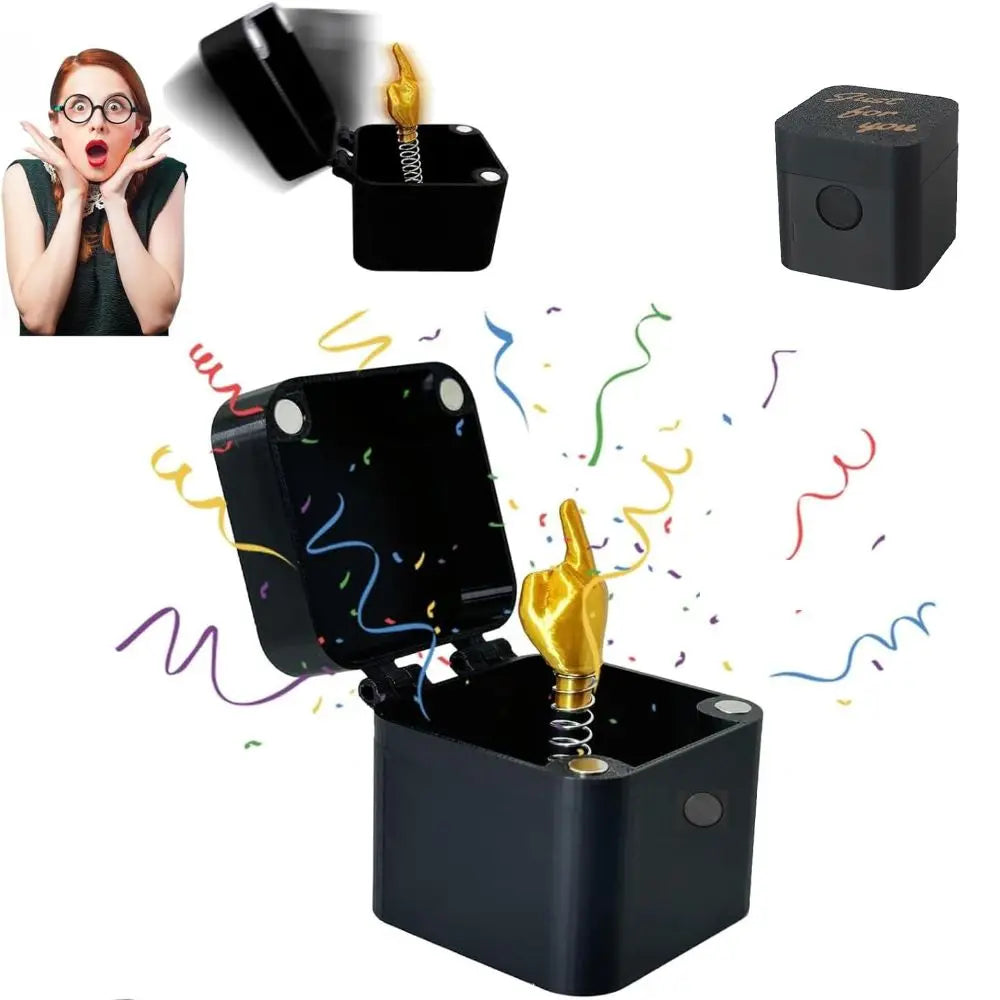 Finger Surprise Prank Pop-Up Gift Box | Funny White Elephant Gag