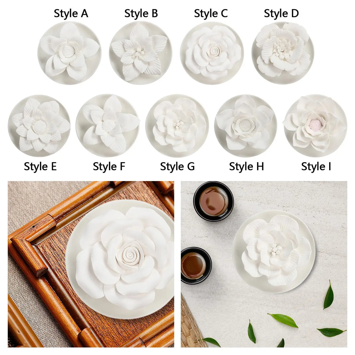 Porcelain Flower Passive Essential Oil Diffuser – Flameless