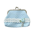 Y2K Lace Coin Purse – Vintage Polka Dot Mini Wallet Pouch