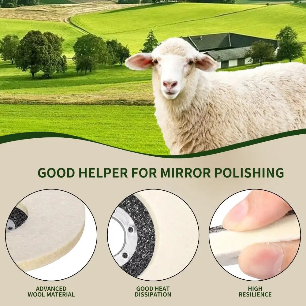 Wool Felt Flap Polishing Disc 125mm – Angle Grinder Buffing