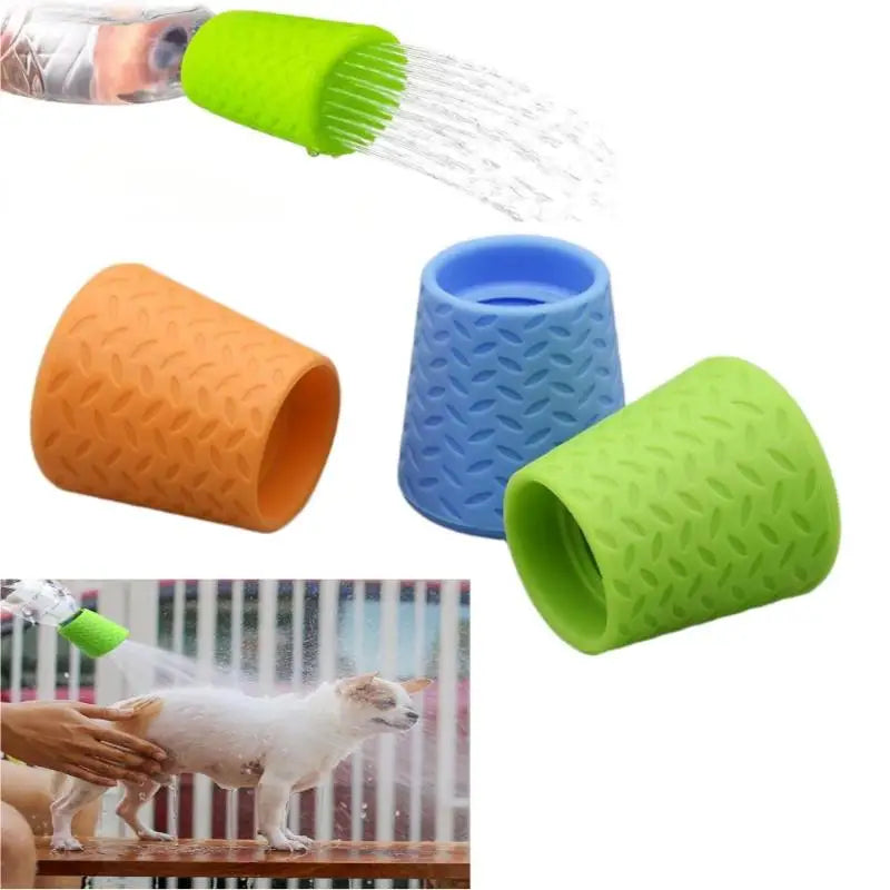 Silicone Pet Bathing Sprinkler Bottle Cap Shower Head