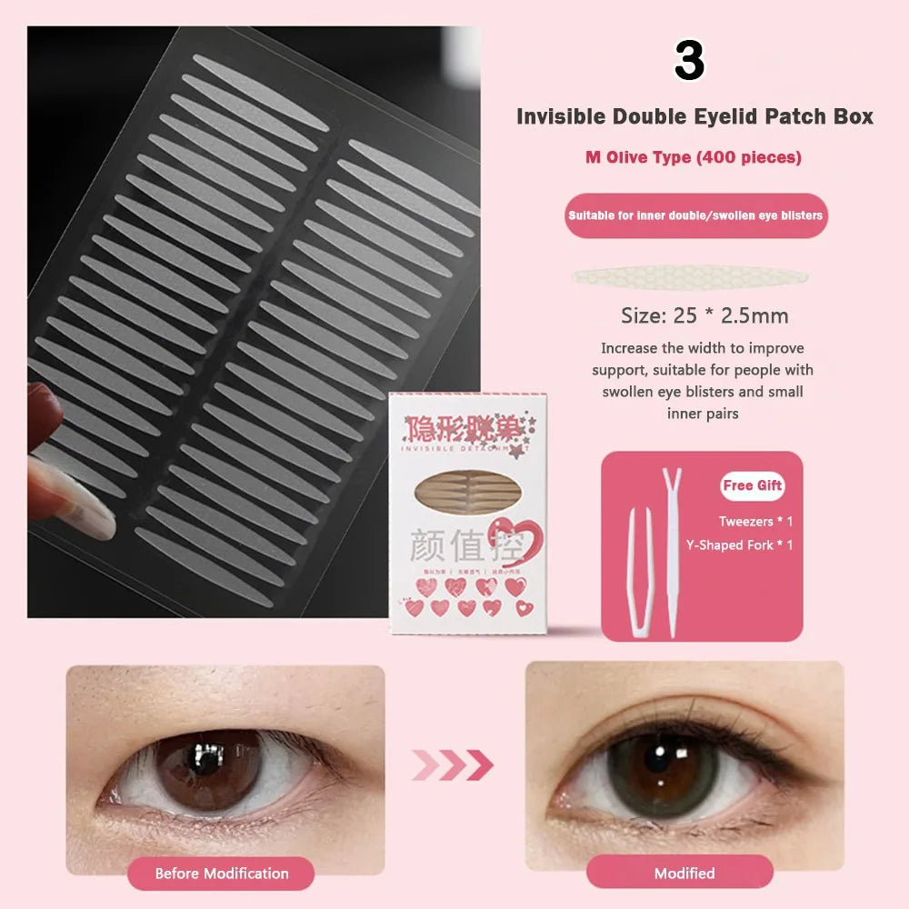 Double Eyelid Tape – Waterproof Invisible Strips 400 pcs