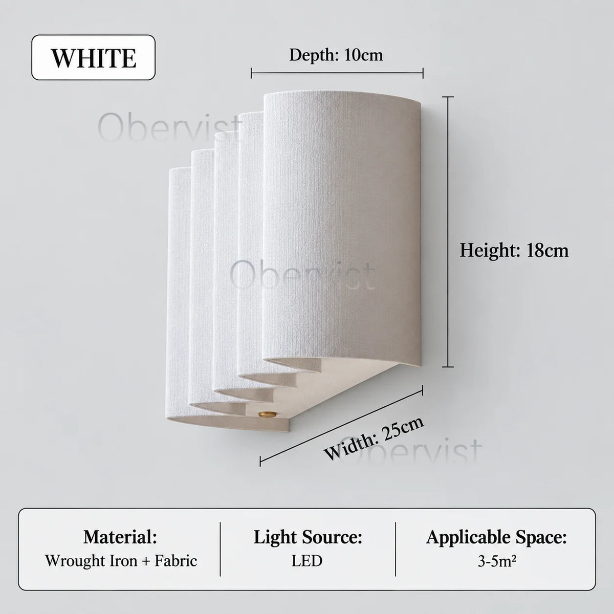 Wabi Sabi Fabric Wall Lamp – Nordic LED Bedside Light