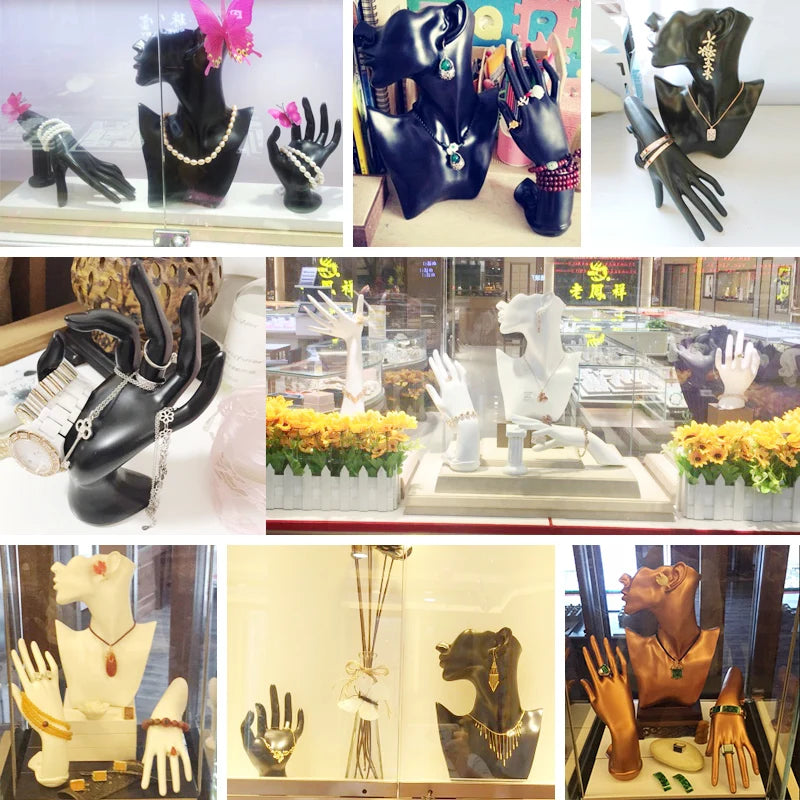 Resin Abstract Art Jewelry Display Bust & Mannequin Head Stand