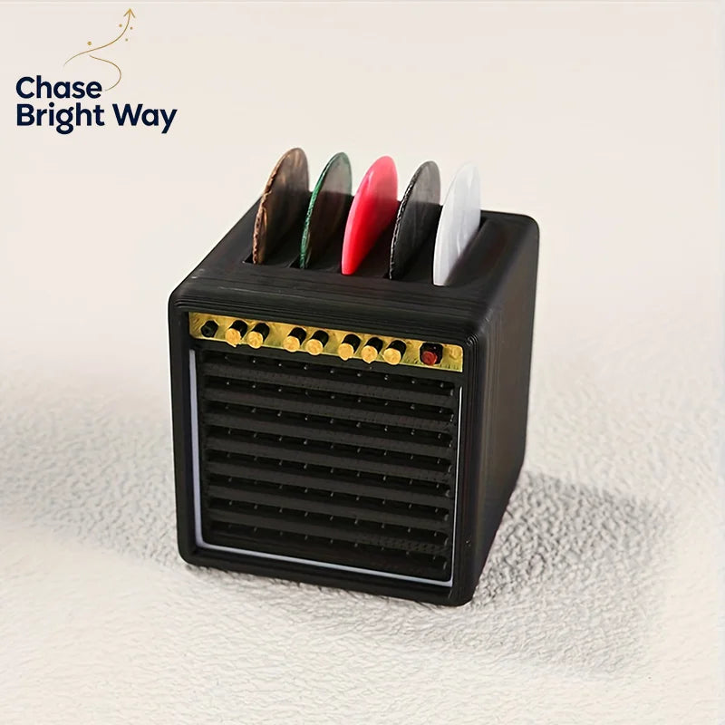 3D Printed Guitar Pick Holder with Drawer – Amp-Style Organizer