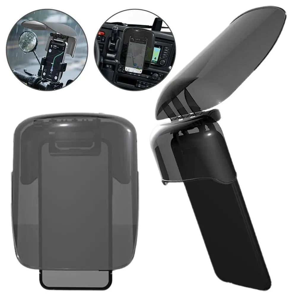 Motorcycle Phone Sun Visor – 360° Rotatable Rainproof Shield