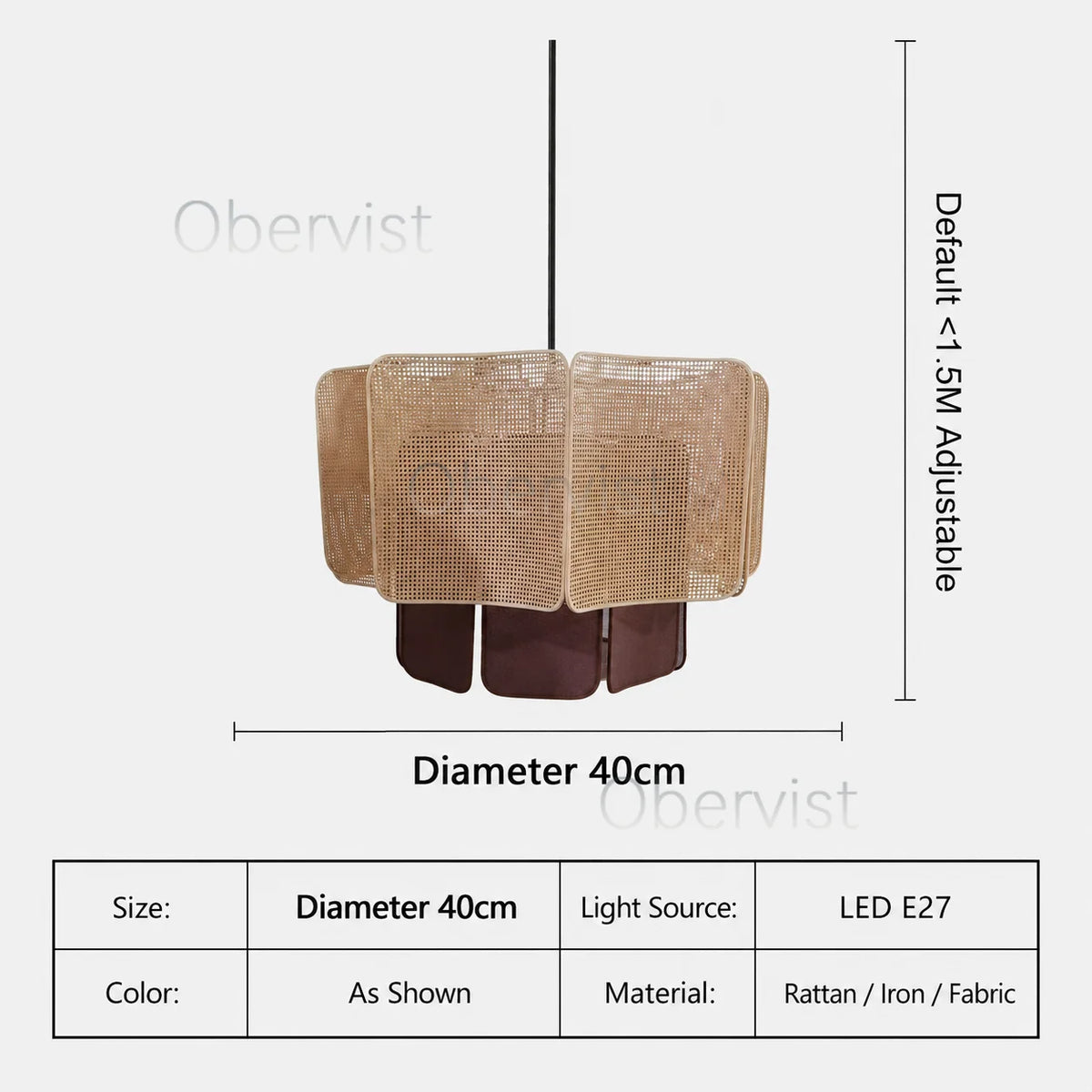 Wabi Sabi Rattan Pendant Light – Boho Hanging Ceiling Lamp