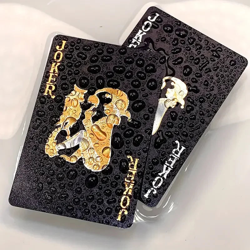 Black Gold Waterproof Poker Playing Cards – Fantasy Magic Deck
