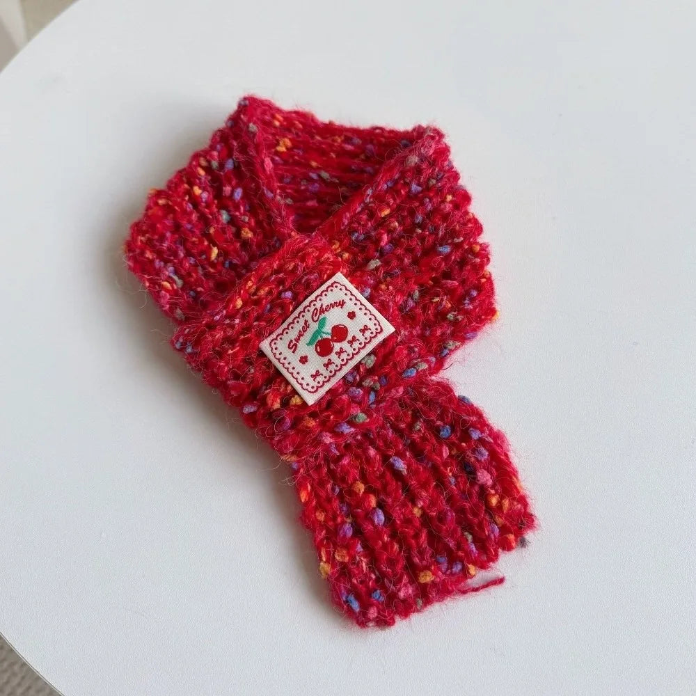 Christmas Knitted Dog Scarf – Adjustable Pet Neck Warmer
