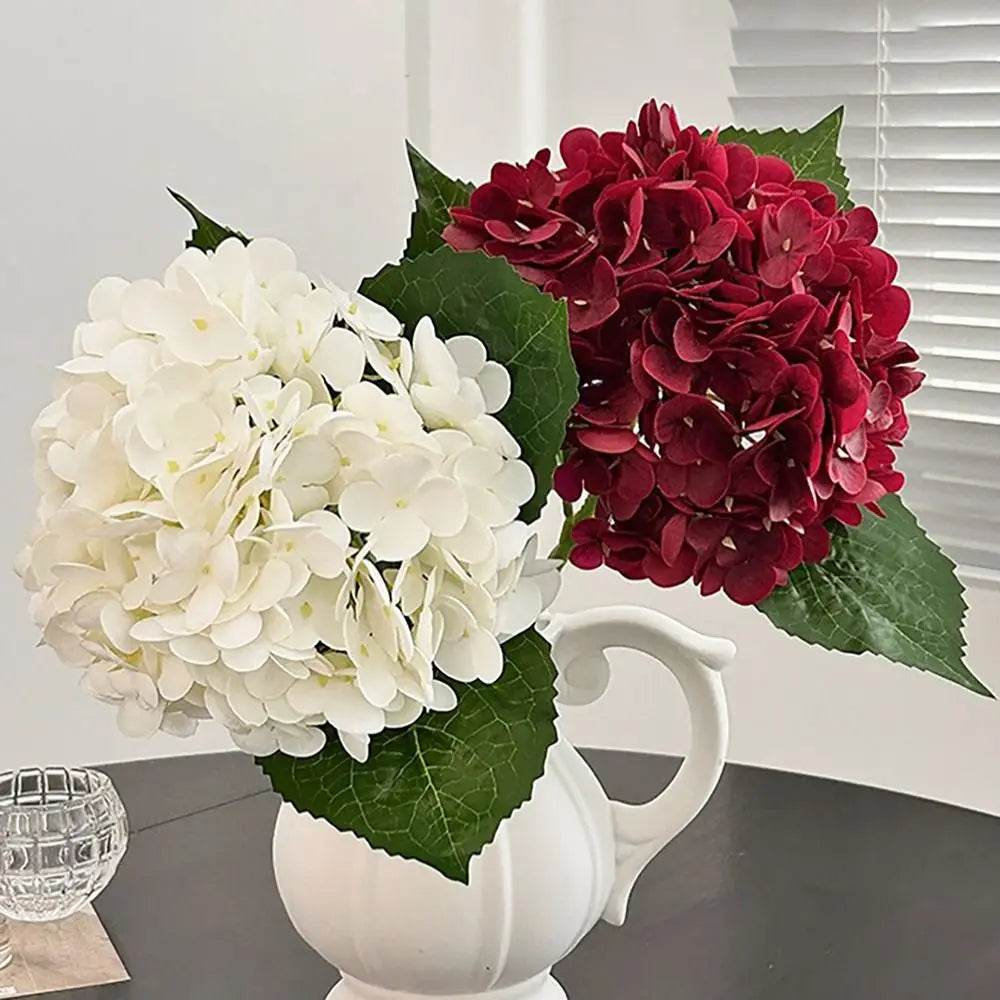 Silk Hydrangea Artificial Flower Head – Large 3D Realistic