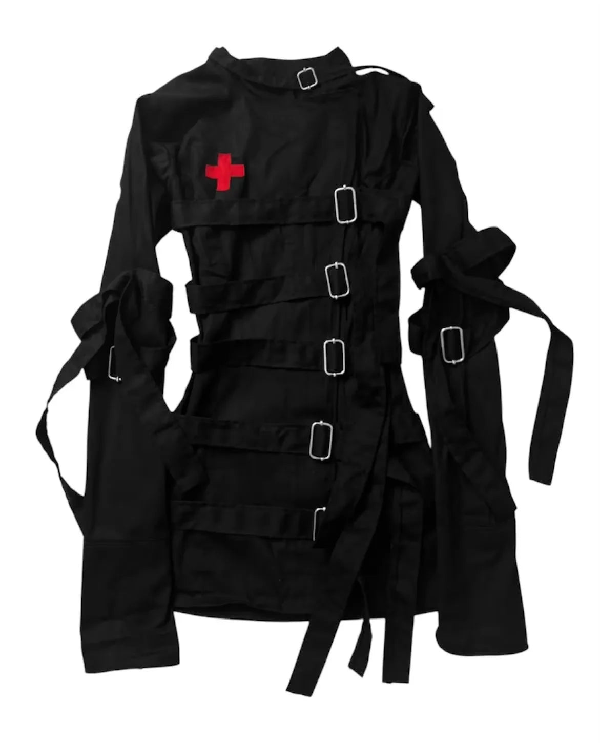 Y2K Punk Goth Buckle Strap Zip-Up Jacket – Women's Streetwear