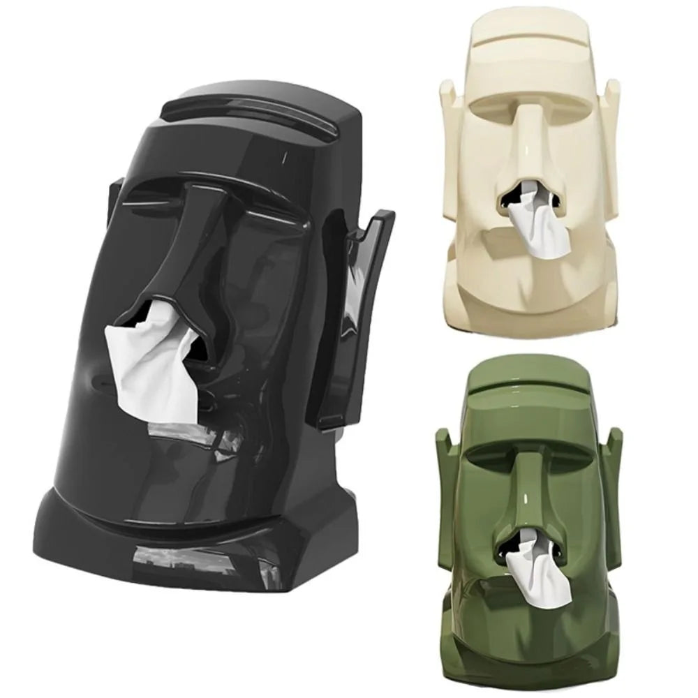 Moai Statue 3-in-1 Tissue Box & Desktop Organizer | ABS