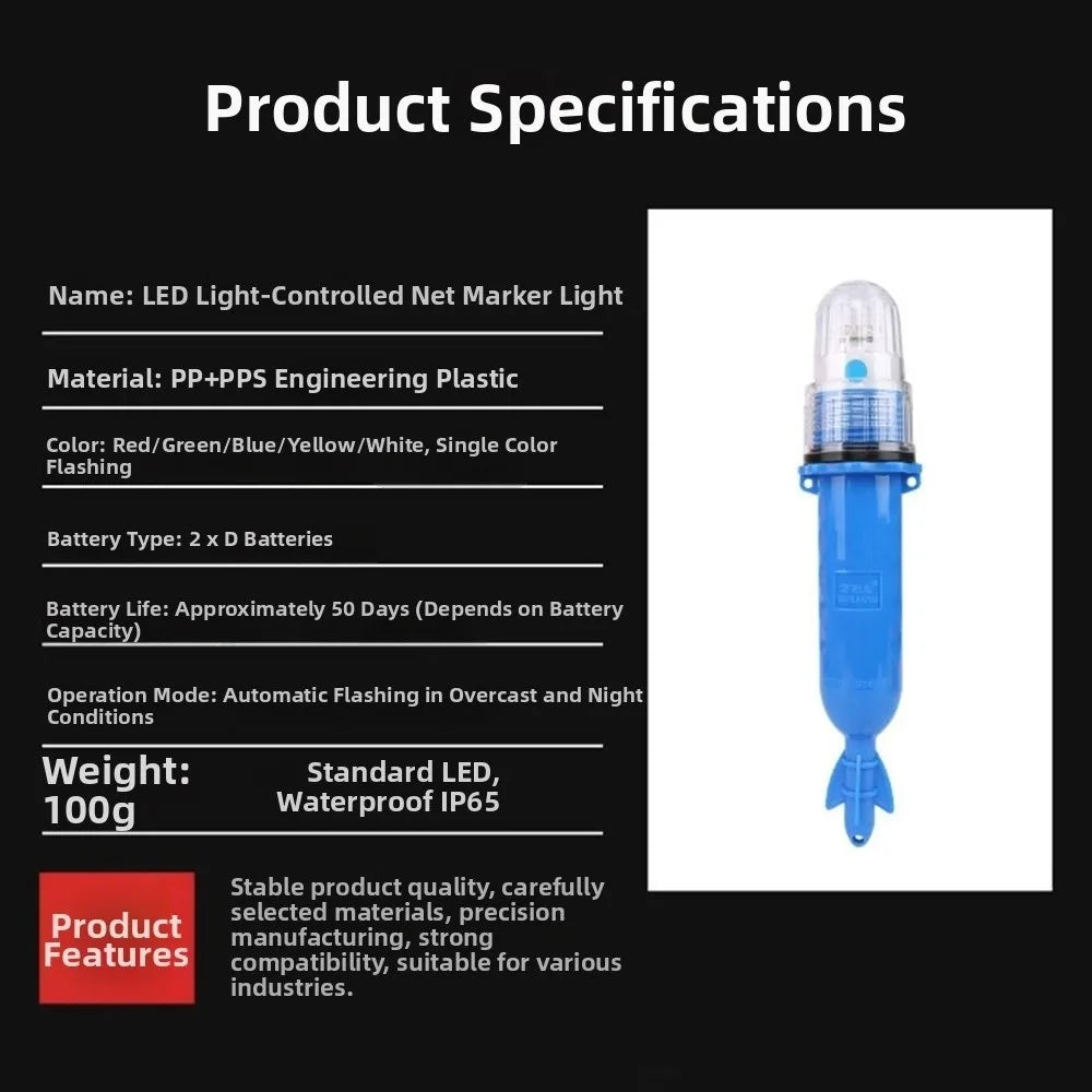LED Floating Fishing Net Signal Light – Waterproof Flashing Buoy
