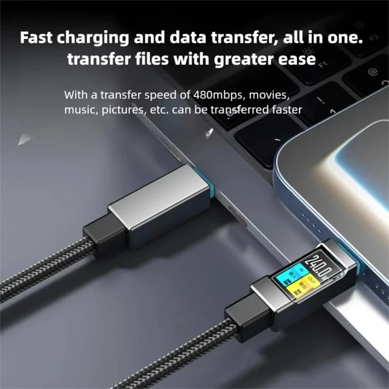 100W USB-C to USB-C Fast Charging Cable – 1.5M Braided