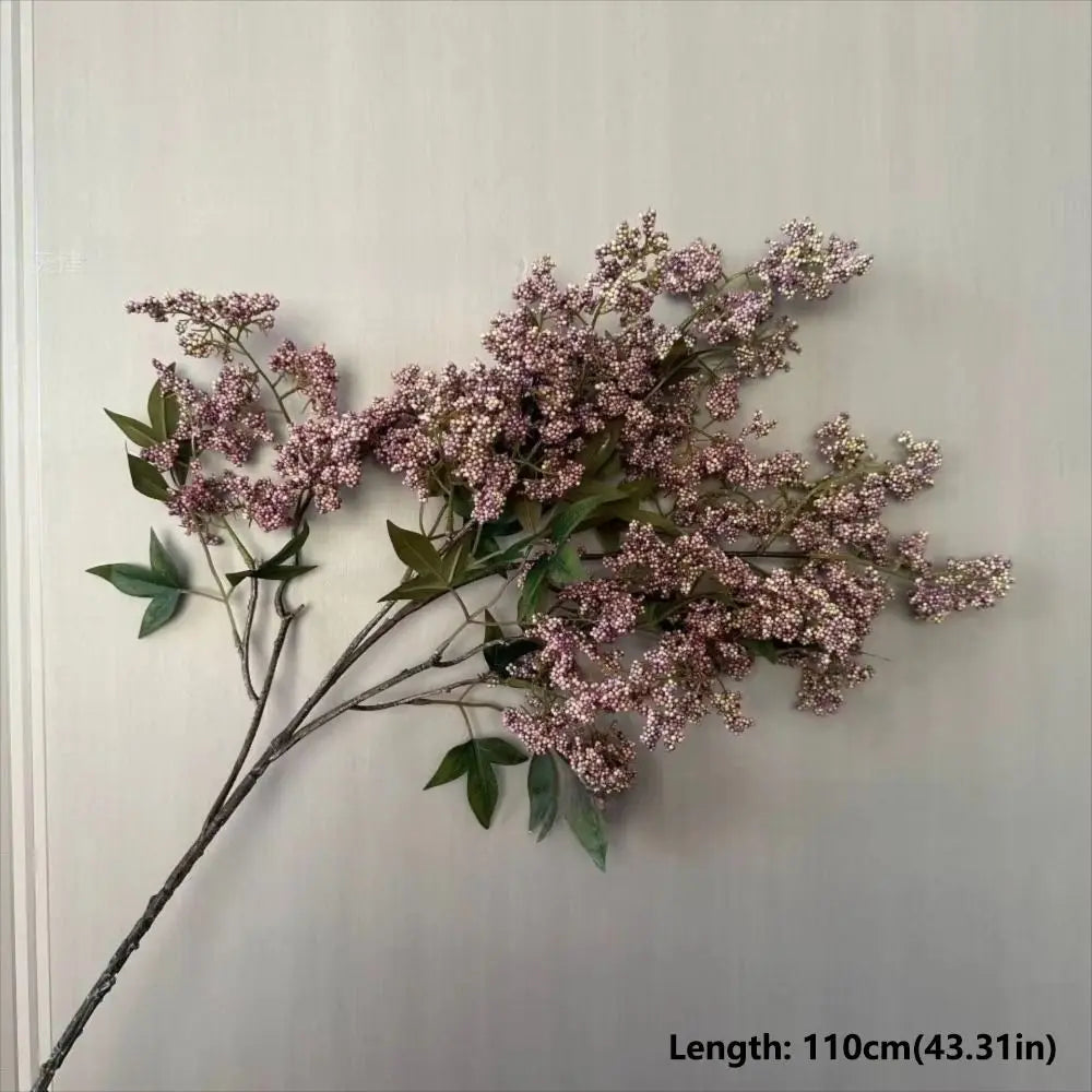 Artificial Nandina Berry Branch – Faux Silk Stem 110cm