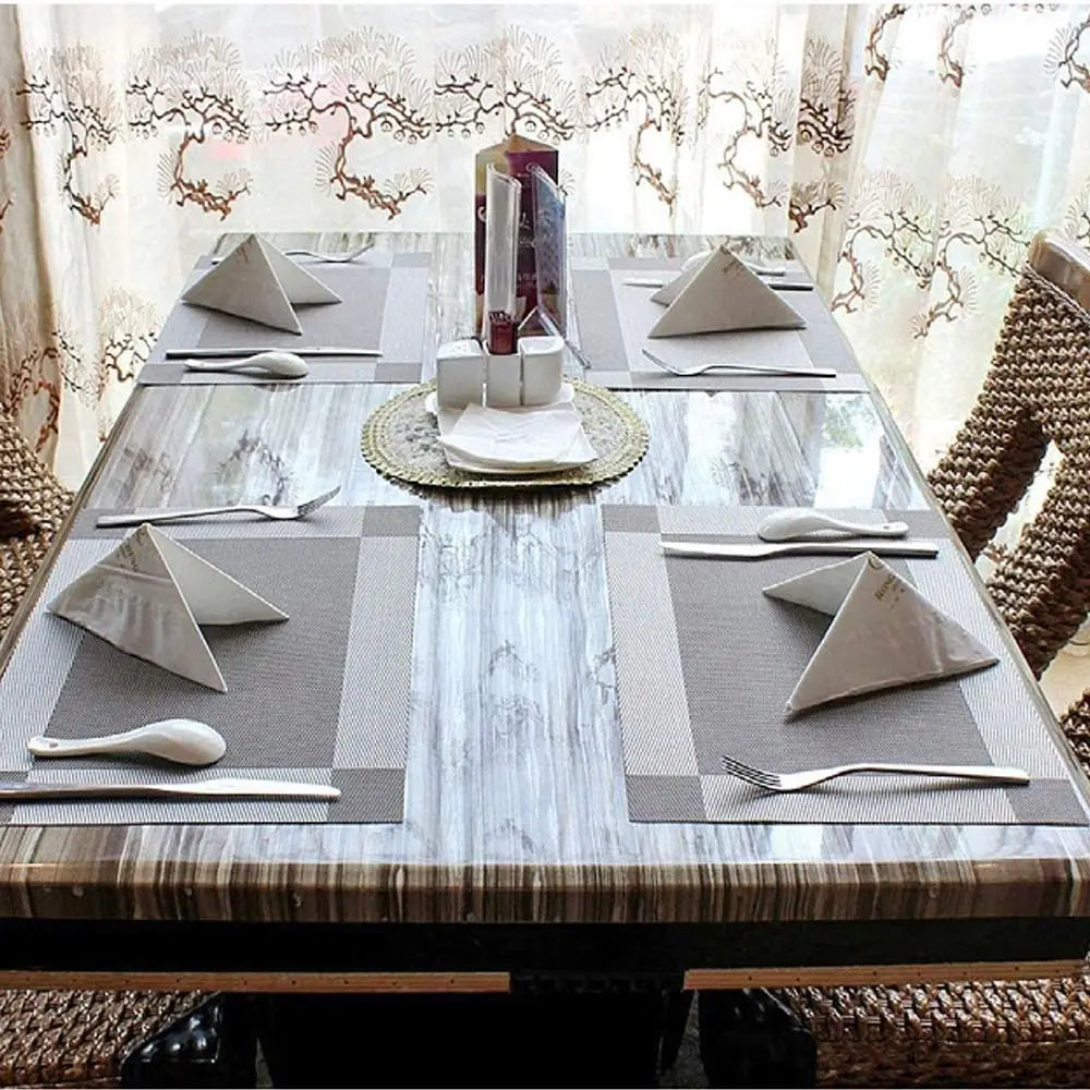 PVC Rectangle Placemats – Non-Slip & Oil-Proof Dining Table Mats
