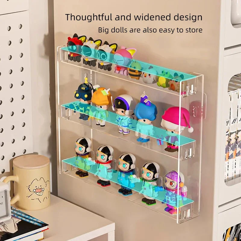 Blind Box Display Rack – No-Drill Figurine Storage Cabinet
