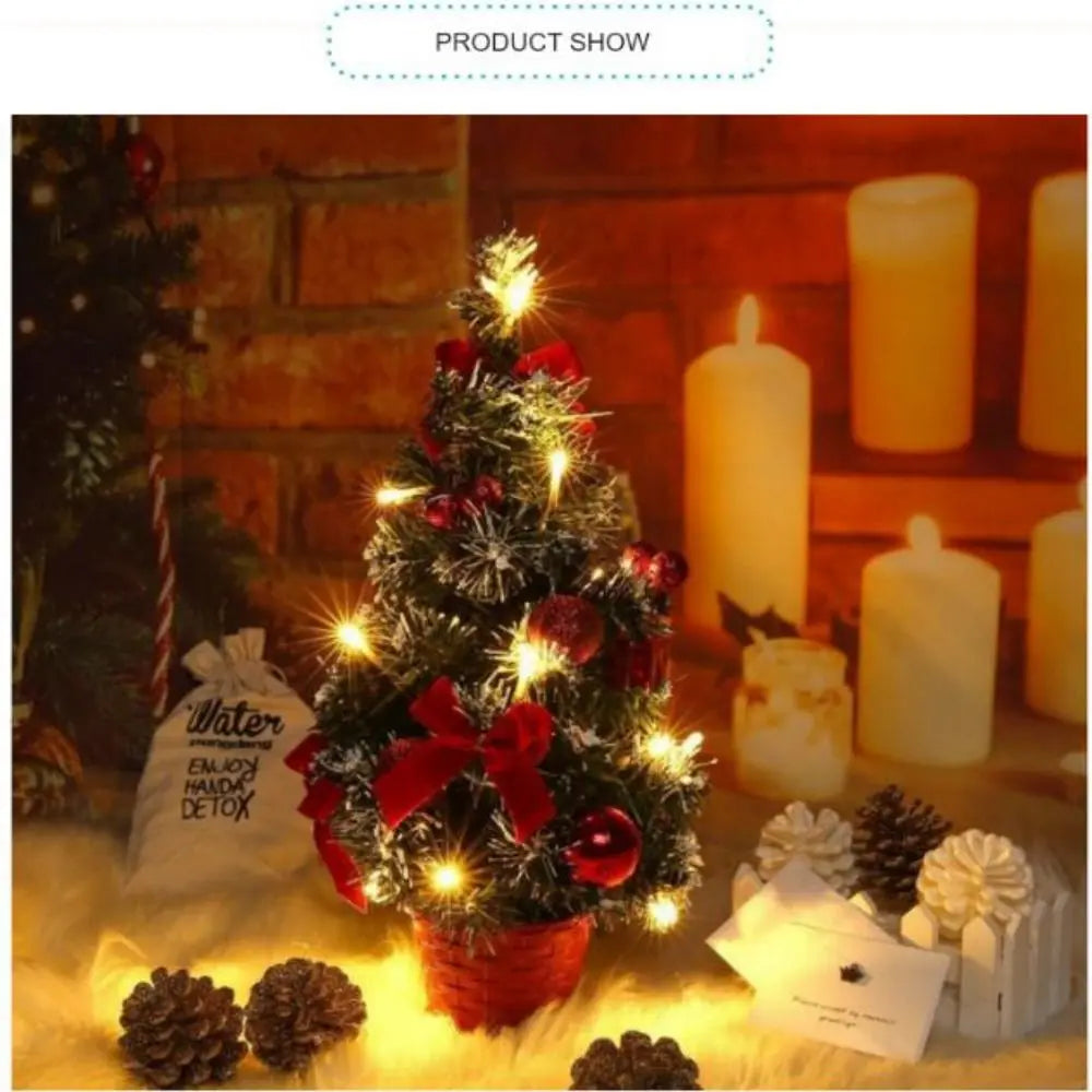 Mini Pre-Lit Artificial Christmas Tree 20cm | 3 Color Styles