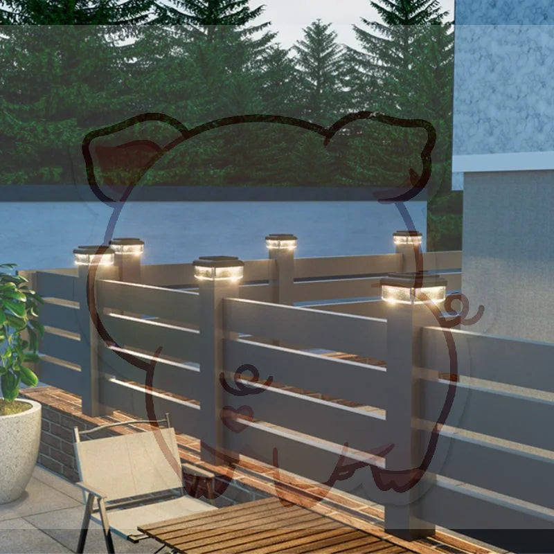 Solar LED Post Cap Light – IP65 Waterproof Outdoor Fence Light