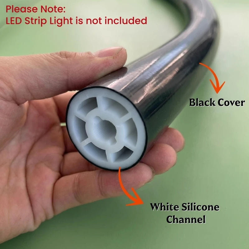 Round Black Silicone Neon Tube Diffuser – WS2811 WS2812B