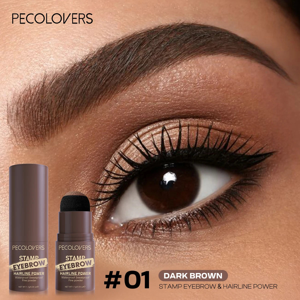 Stamp Eyebrow Powder – Waterproof Brow Tint | Brown & Black
