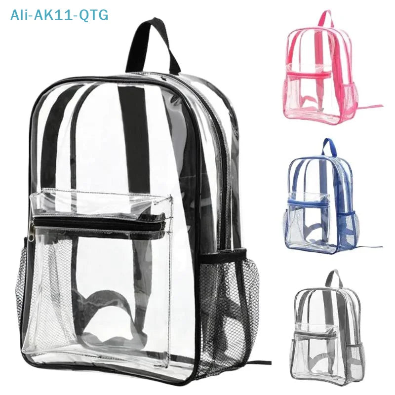 Transparent PVC Waterproof Backpack – Large Capacity Sports Bag