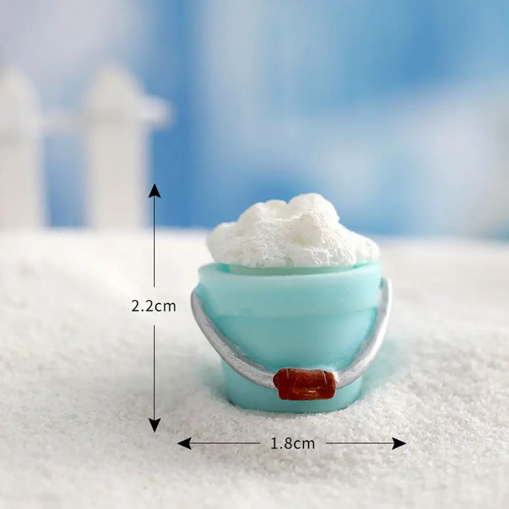 Snowman Bunny Miniature Figurine – Christmas Micro Landscape Décor