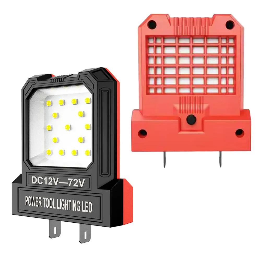 Universal 14W LED Work Light – Fits 12V–72V Power Tool Batteries