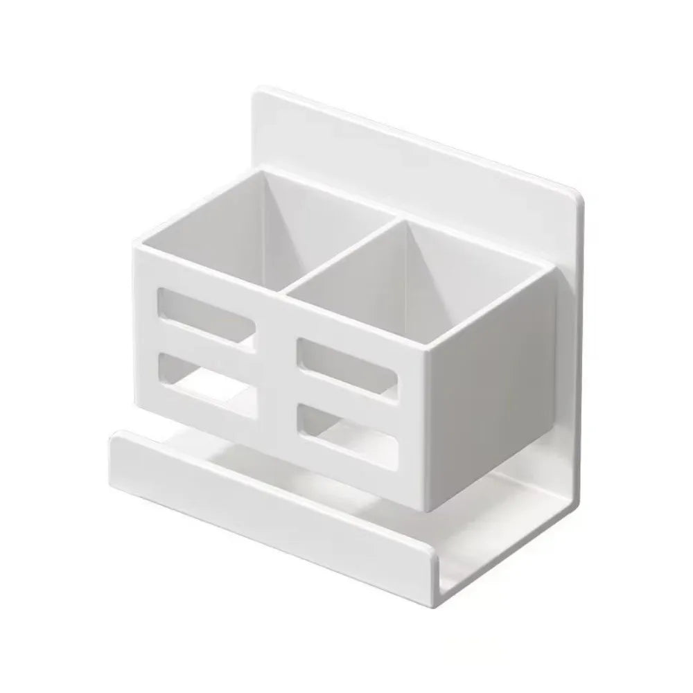 Wall-Mounted Toothbrush & Razor Organizer – Punch-Free Rack