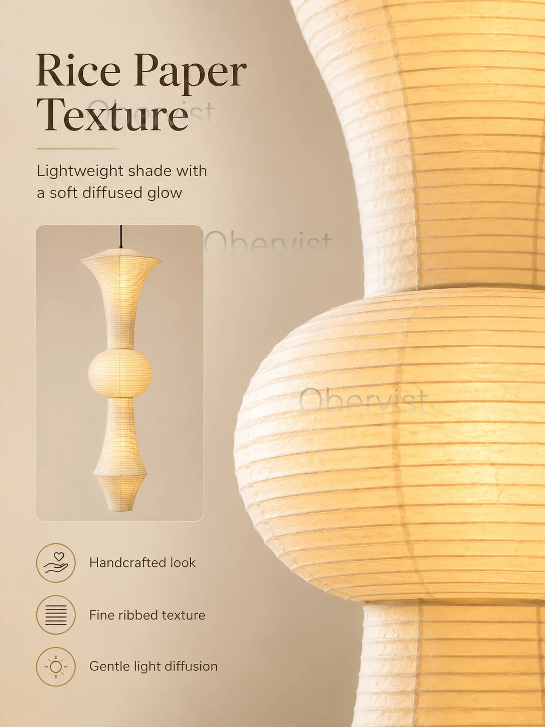 Wabi Sabi Rice Paper Pendant Light – Nordic Cloud Chandelier
