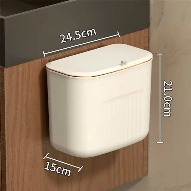 Wall-Mounted Laundry Hamper with Lid | No-Drill Hanging Basket