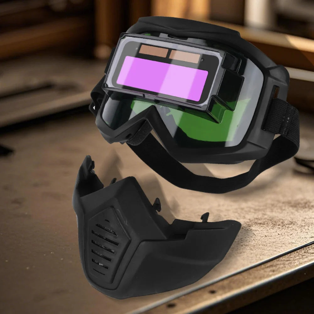 Auto-Darkening Welding Mask – Adjustable Split-Type Face Shield