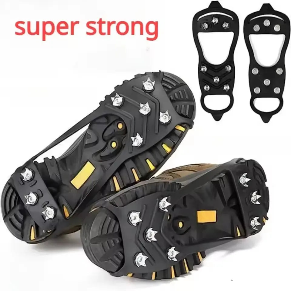 8-Tooth Ice Cleats Crampons – Anti-Slip Snow Shoe Covers