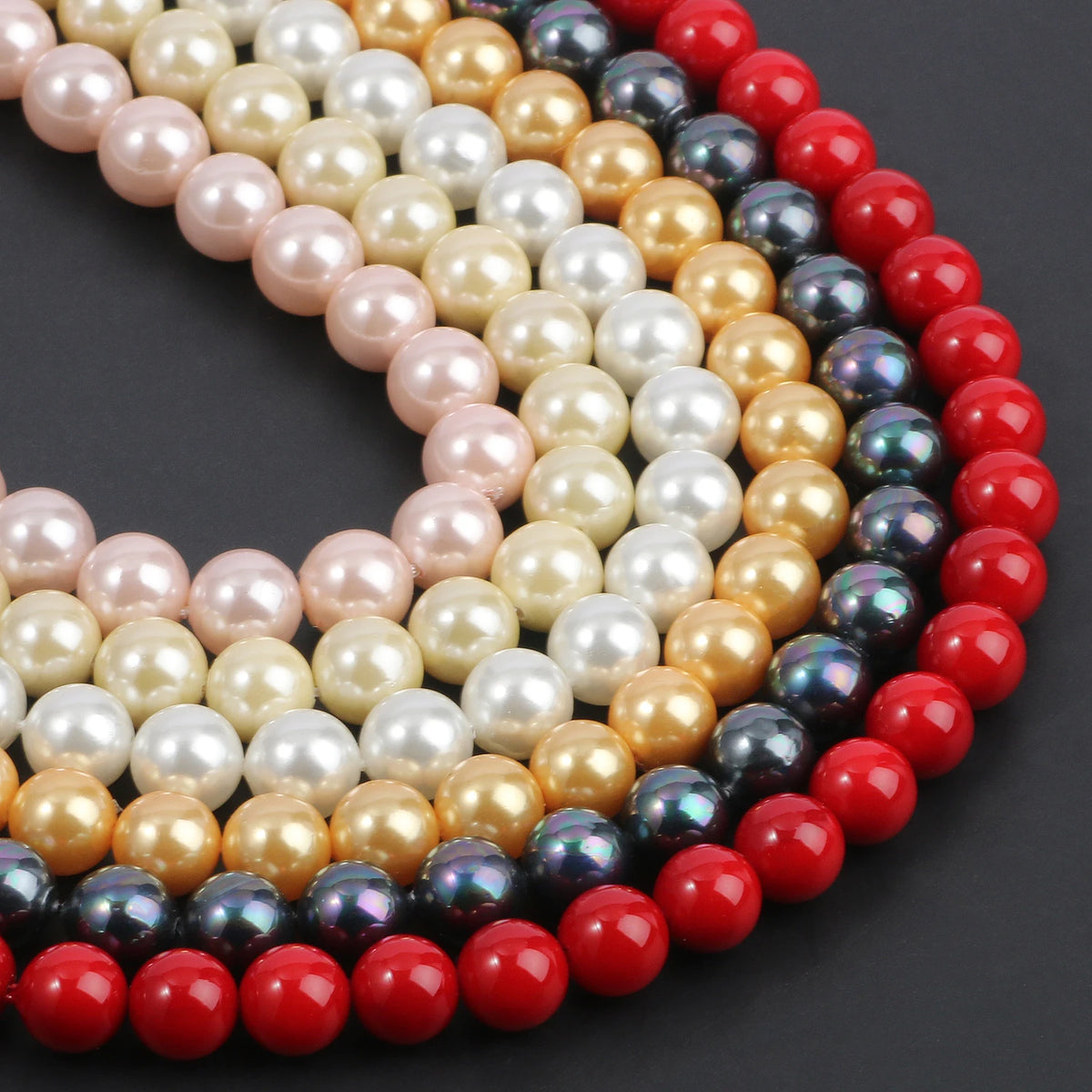 Round Shell Pearl Beads for DIY Jewelry Making – 6–12mm