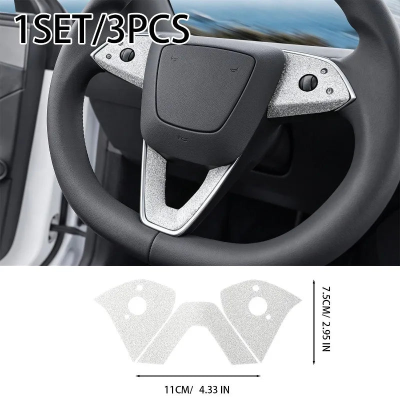 Tesla Model Y & Model 3 Steering Wheel Button Sticker Trim Kit