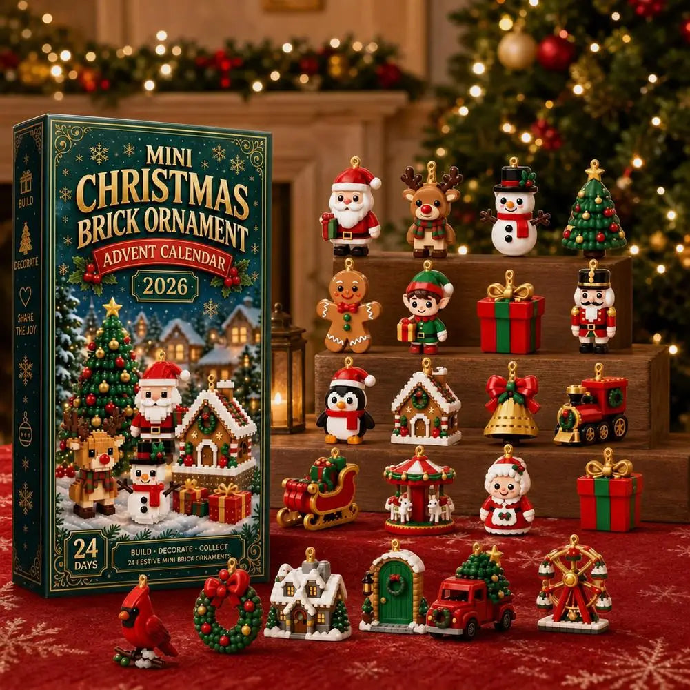 Christmas Advent Calendar – 24 PVC Ornaments Countdown