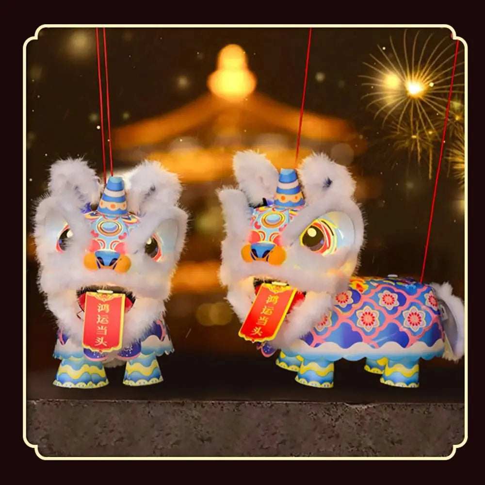Chinese New Year Handheld DIY Lantern – Dancing Lion Lucky Charm