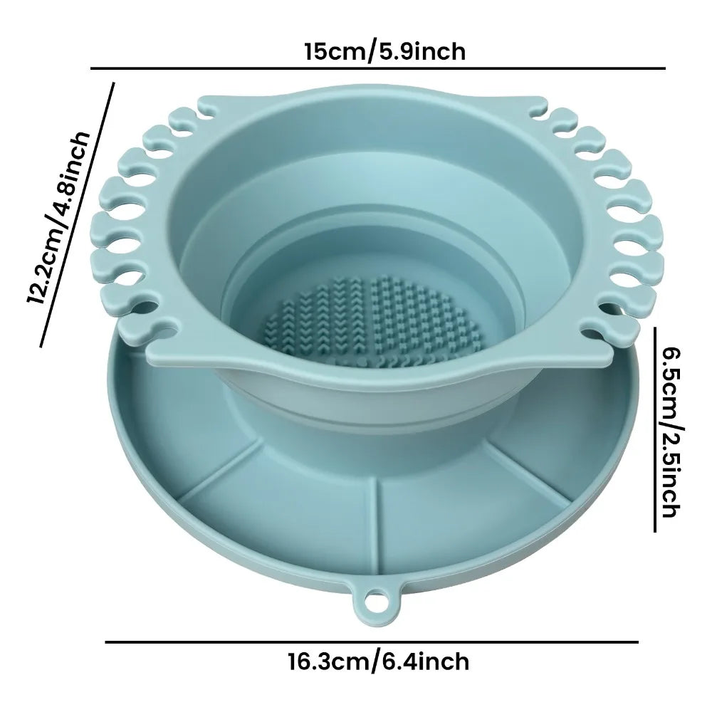 Silicone Makeup Brush Cleaning Bowl – Egg Shape Organizer