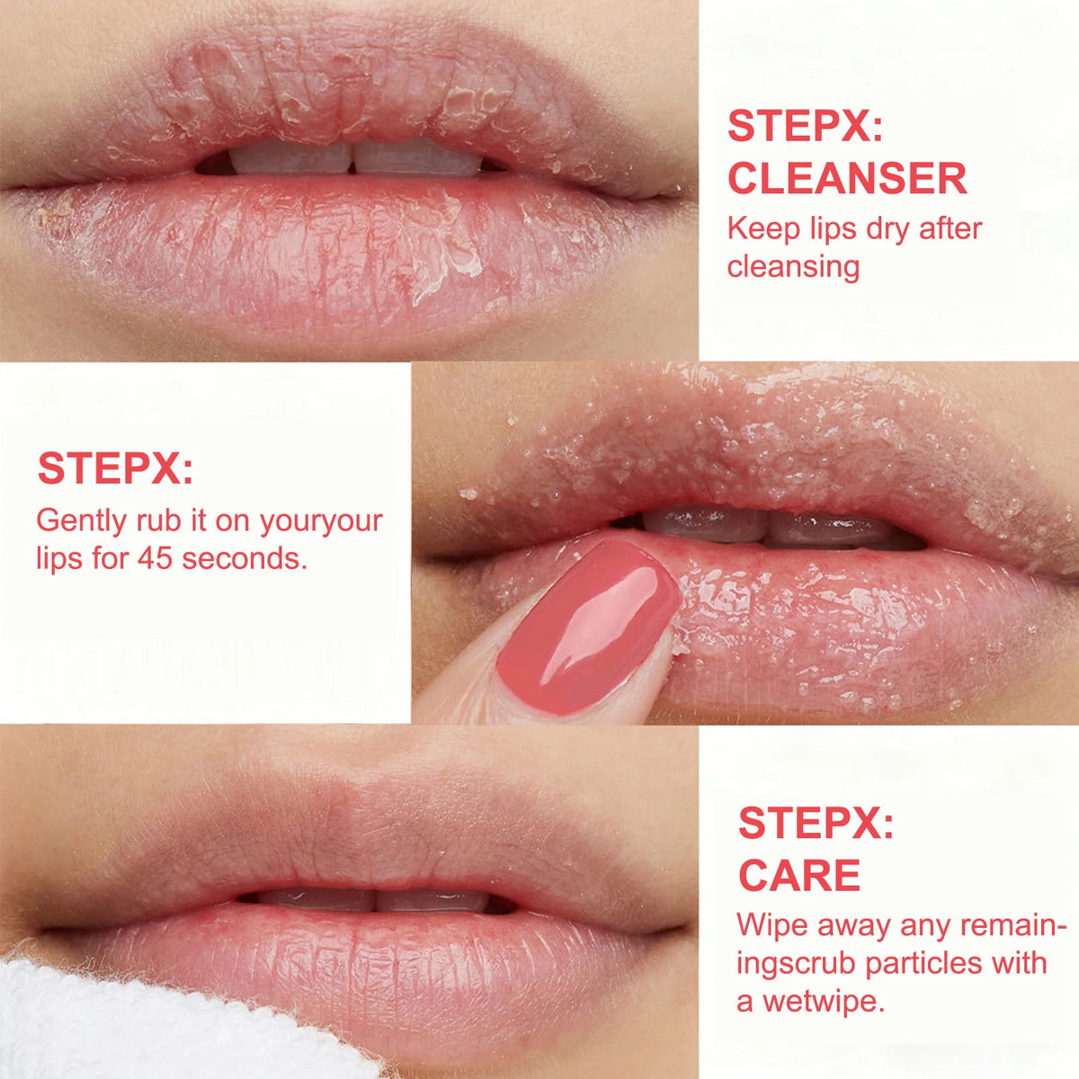 ZaiDoc Lip Scrub Exfoliator 2-Pack – Moisturizing Lip Care Set