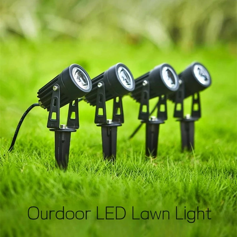 Outdoor RGB LED Lawn Spike Lamp IP65 Remote Control Garden Light