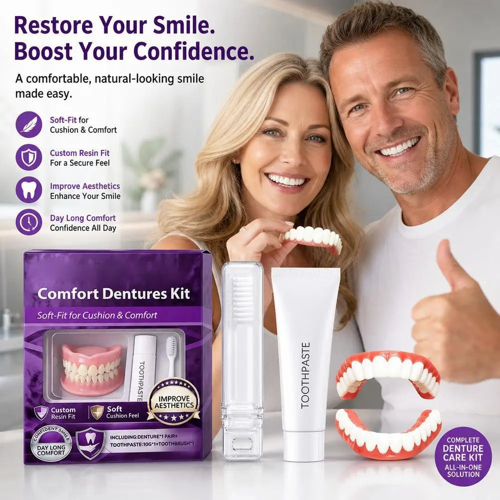 Moldable Silicone Dentures for Seniors – Custom Fit False Teeth