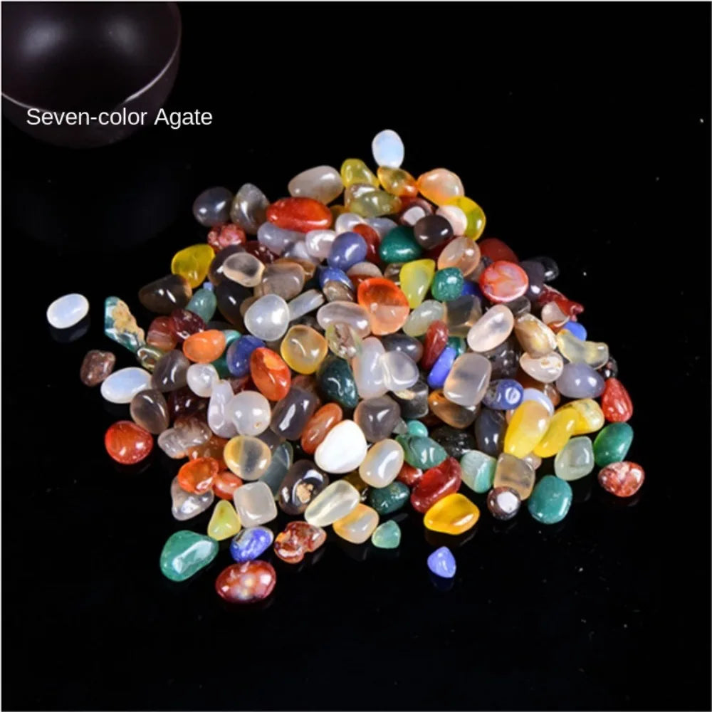 Colorful Agate Crystal Gravel 100g | Garden Décor Stones