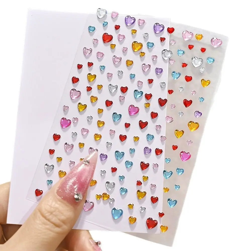 3D Aurora Iridescent Face Rhinestone Stickers | Body Art Gems