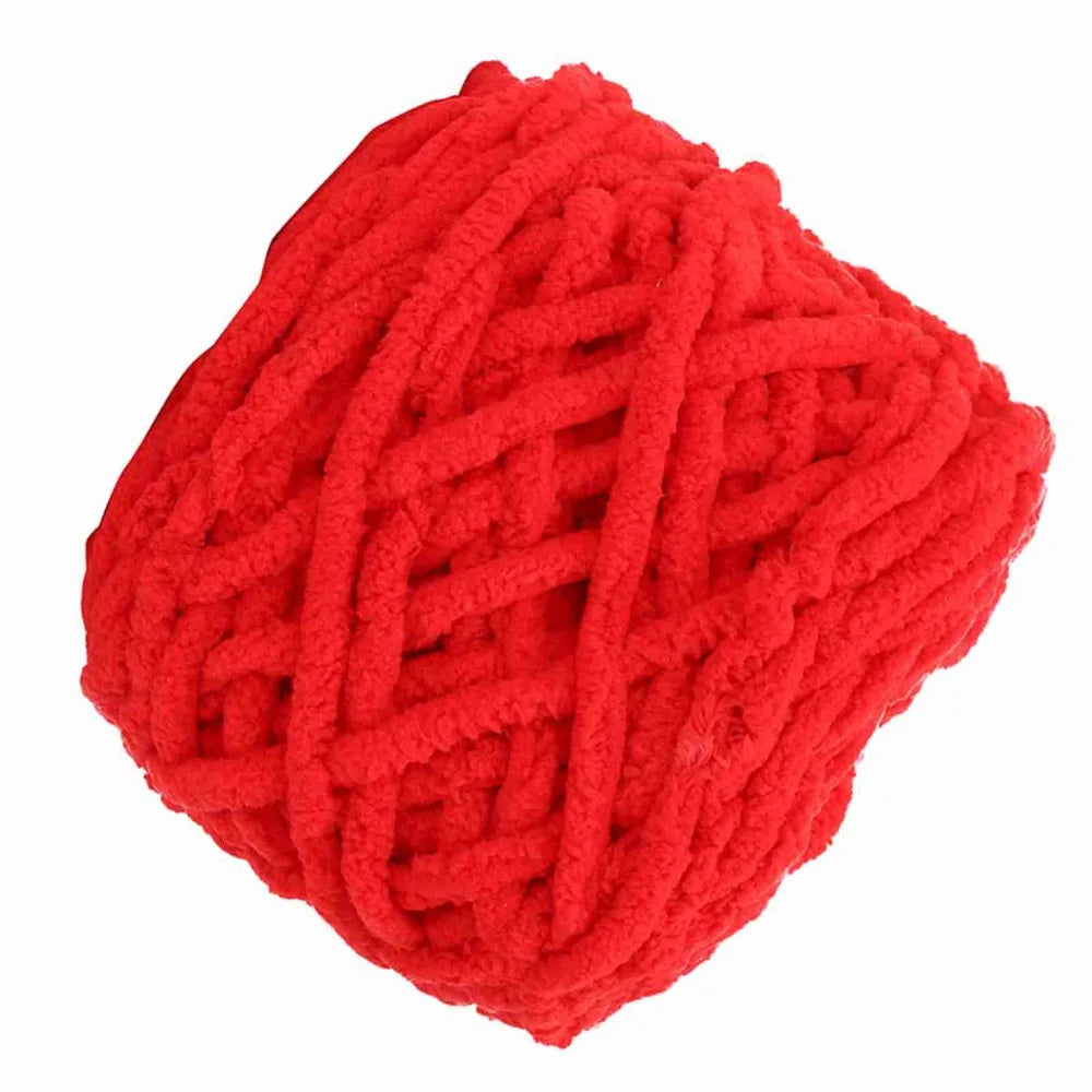 2-Pack Red Chunky Chenille Yarn – Super Bulky Knit & Crochet