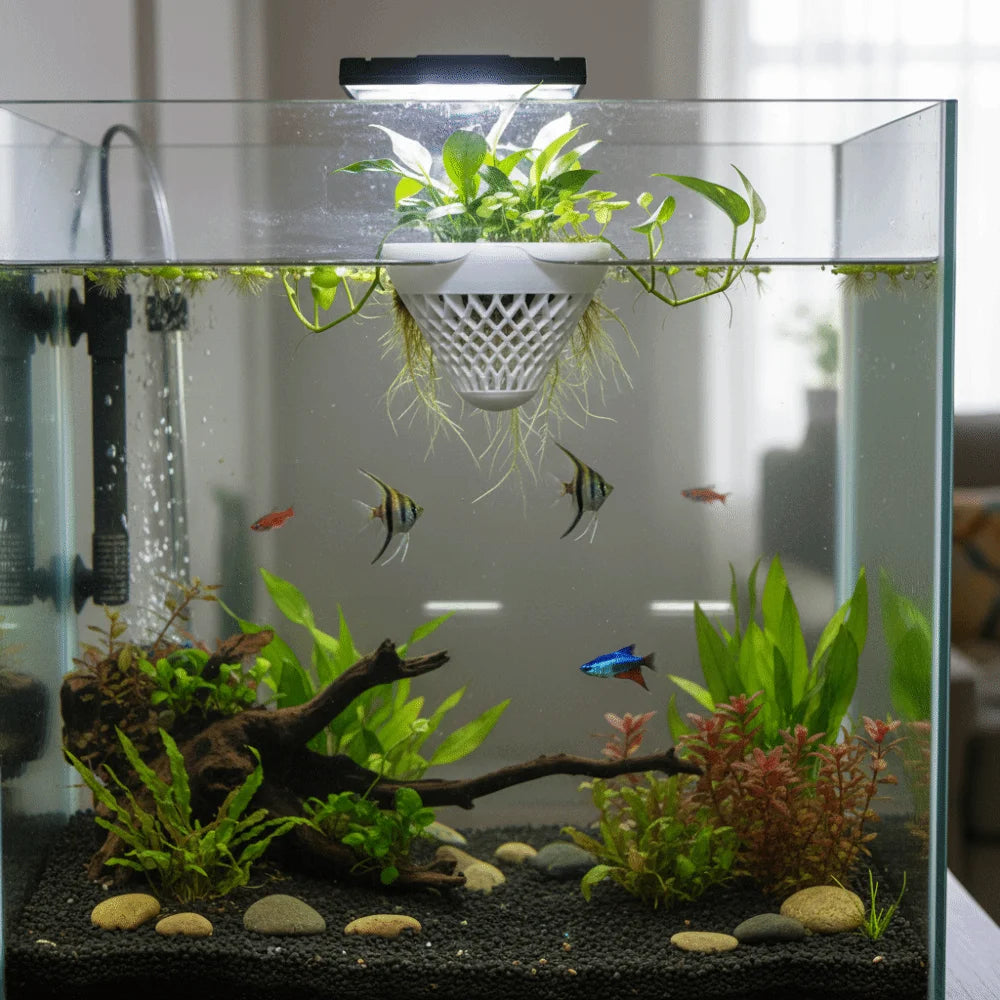 PLA Floating Flower Pot – Aquarium Suspended Plant Planter