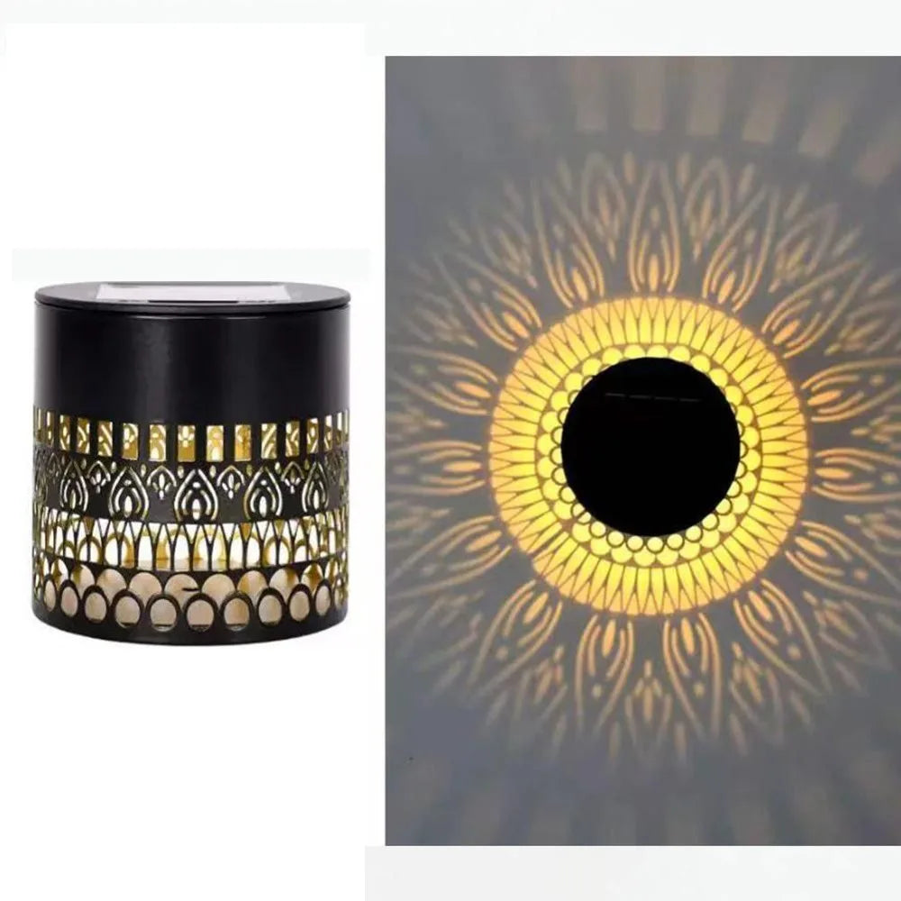 Sunflower Mandala Solar LED Wall Light – Waterproof Outdoor