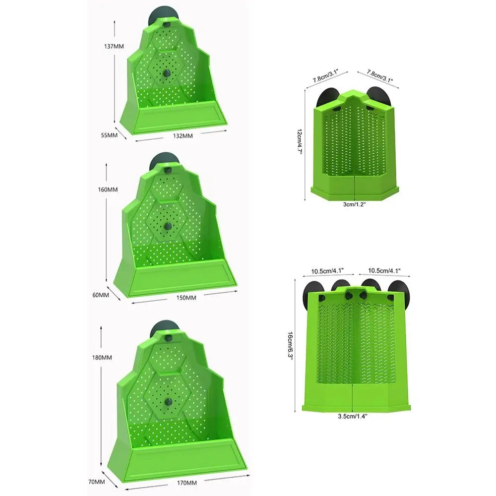 Reptile Hanging Feeding Bowl – Suction Cup Lizard Food Tray
