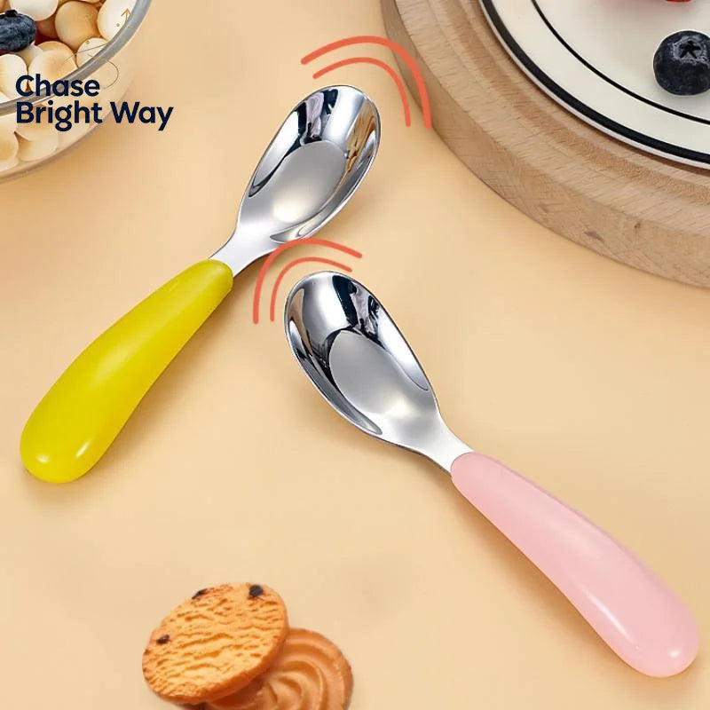 Baby Weaning Spoon – Food Grade Stainless Steel Flat Scoop